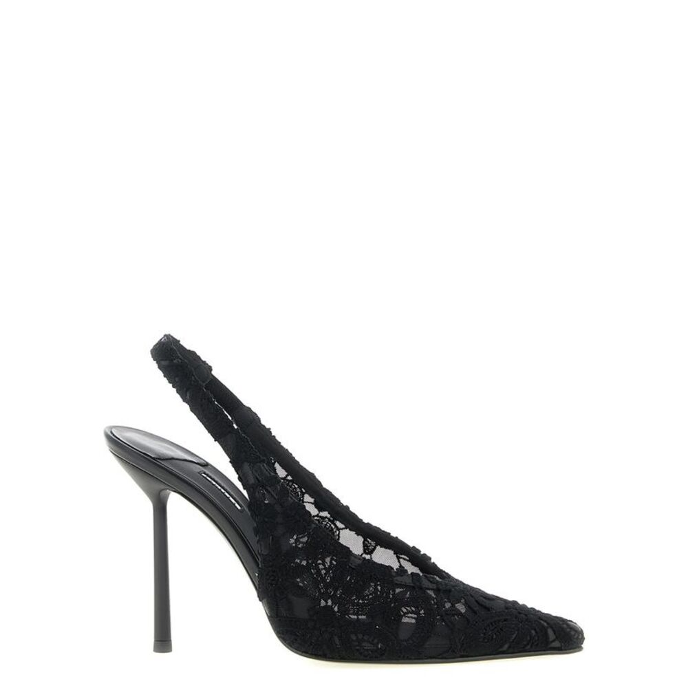 LE SILLA Black Cotton High Heel Women's Pumps